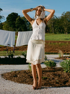 Life Goes By Sleeveless Top White