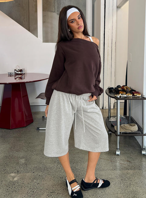 Nikko Longline Fleece Shorts Grey Marle