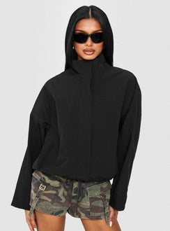 Shoreline Windbreaker Jacke Schwarz