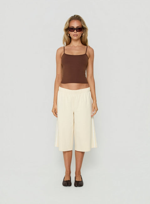 Sayllor Longline Sweat Shorts Cream