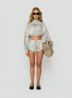 Quinncy Low Rise Sweat Shorts Camo