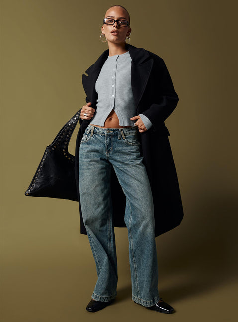 Inferno Longline Coat Black