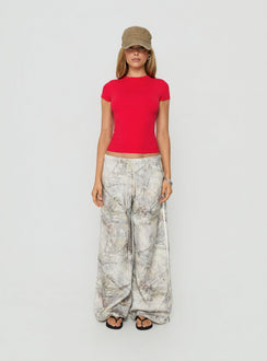 Kennah Wide Leg Sweat Pants Camo