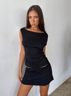 Emelyne Cinched Waist Top Black