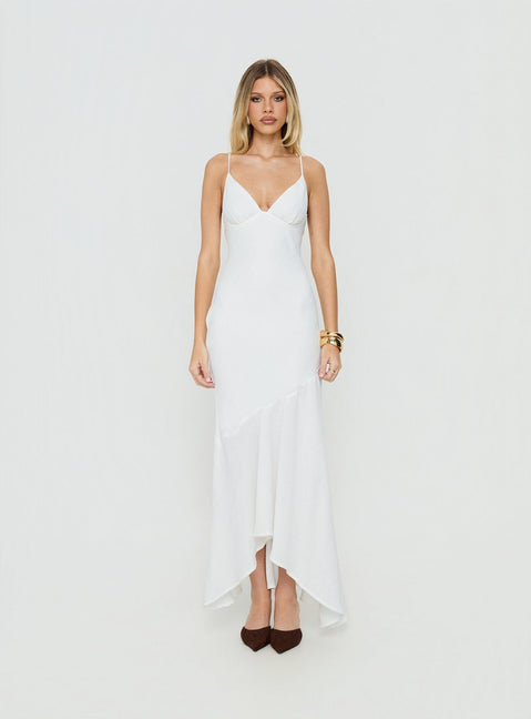 Makaia Balconette Maxi Dress White
