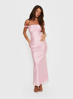 Azura Off The Shoulder Maxi Dress Pink