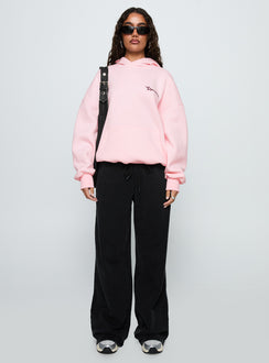 front view of model wearing Princess Polly Starblazer Princess Polly Graphic Hoodie Pink 