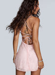 Celena Mini Dress Pink Burnout