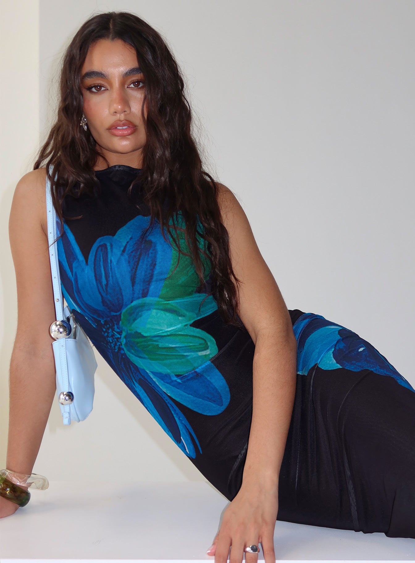 Fayola Maxi Dress Blue Floral