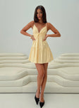 Nicoletta Mini Dress Lemon