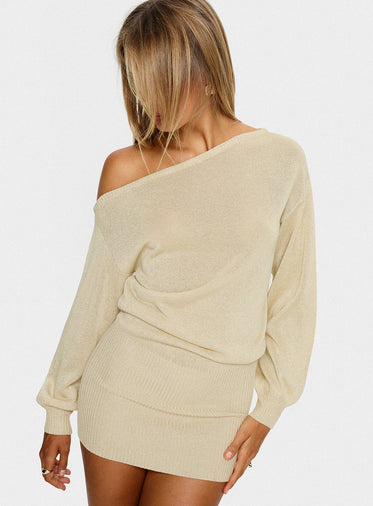 open lace back dress Marilyn Mini Dress | Champagne | Womens