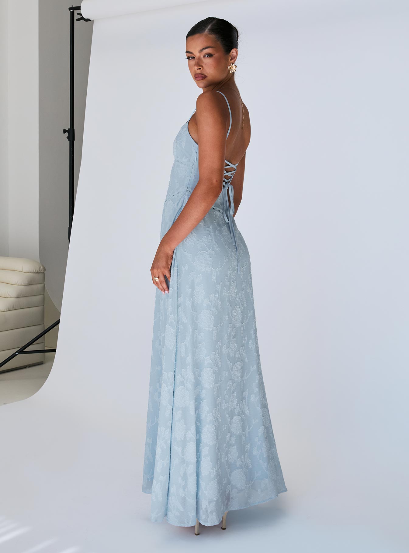 South Of France Maxi Dress Blue Petite