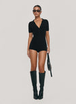 Syleem Knit Romper Black