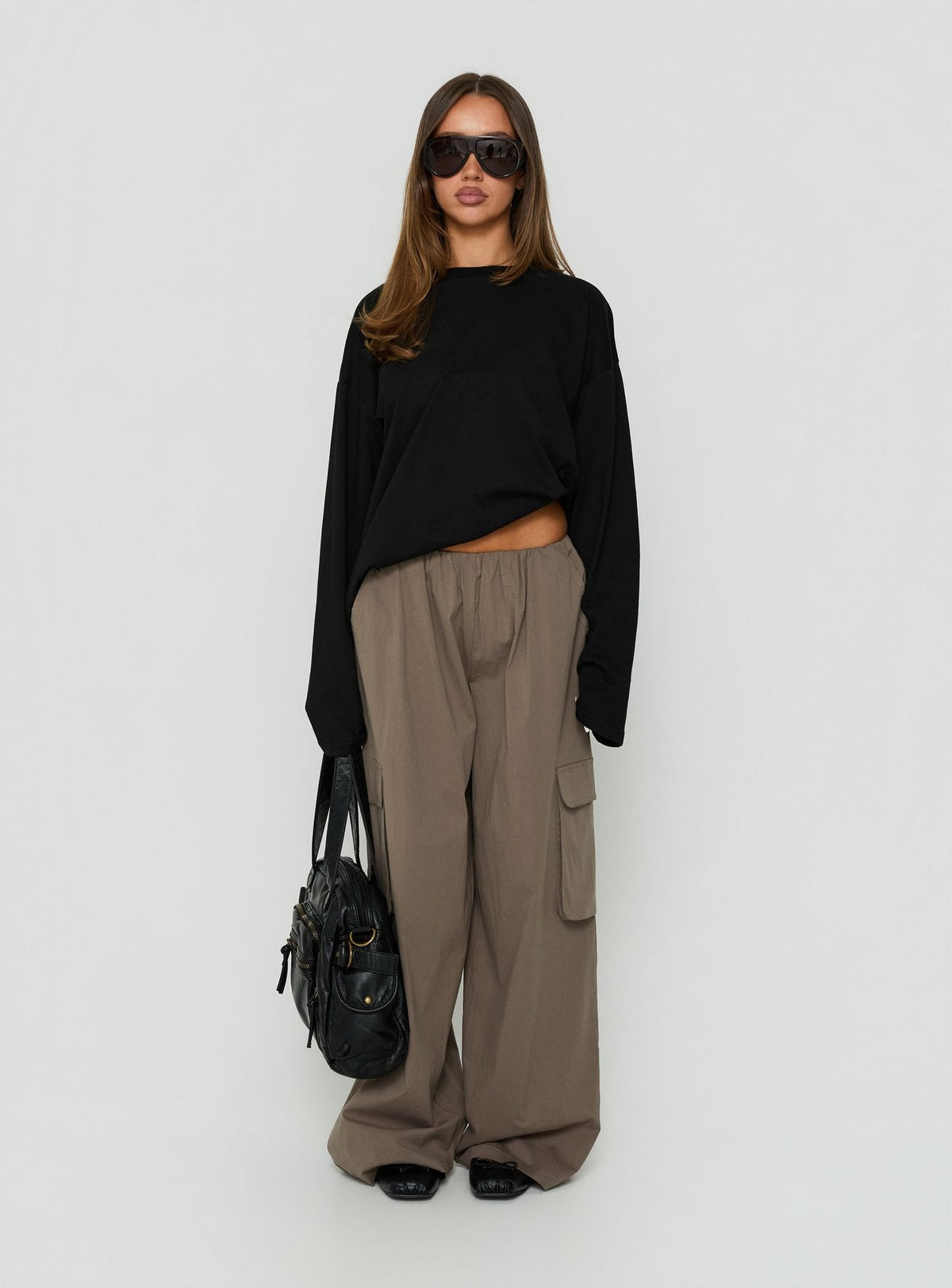 Lunea Concealed Waistband Cargo Trousers Charcoal