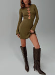 Dejonge Ring Mini Dress Olive