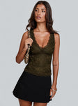 Far Away Top Dark Green