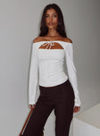 Nevah Long Sleeve Top White