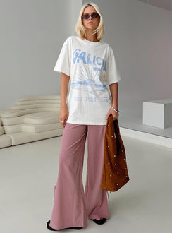 front view of model wearing Princess Polly Jinxie Tie Side Pants Pink Gingham High Waisted Pants 