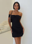 Lanes Off The Shoulder Mini Dress Black Tall