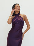 Rosaminta Halter Maxi Dress Plum