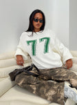 Summer 77 Knit Sweater White / Green