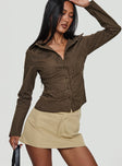 Caitlan Mini Skirt Beige