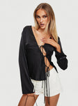 Mariah Long Sleeve Top Black