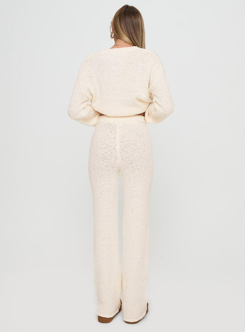 Slow Mover Boucle Lounge Set Cream