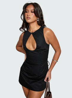Etiquette Romper Black