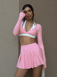 Dynamic Pleat Active Skort Pink