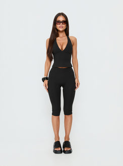 Power Hour Active Capri Leggings Schwarz