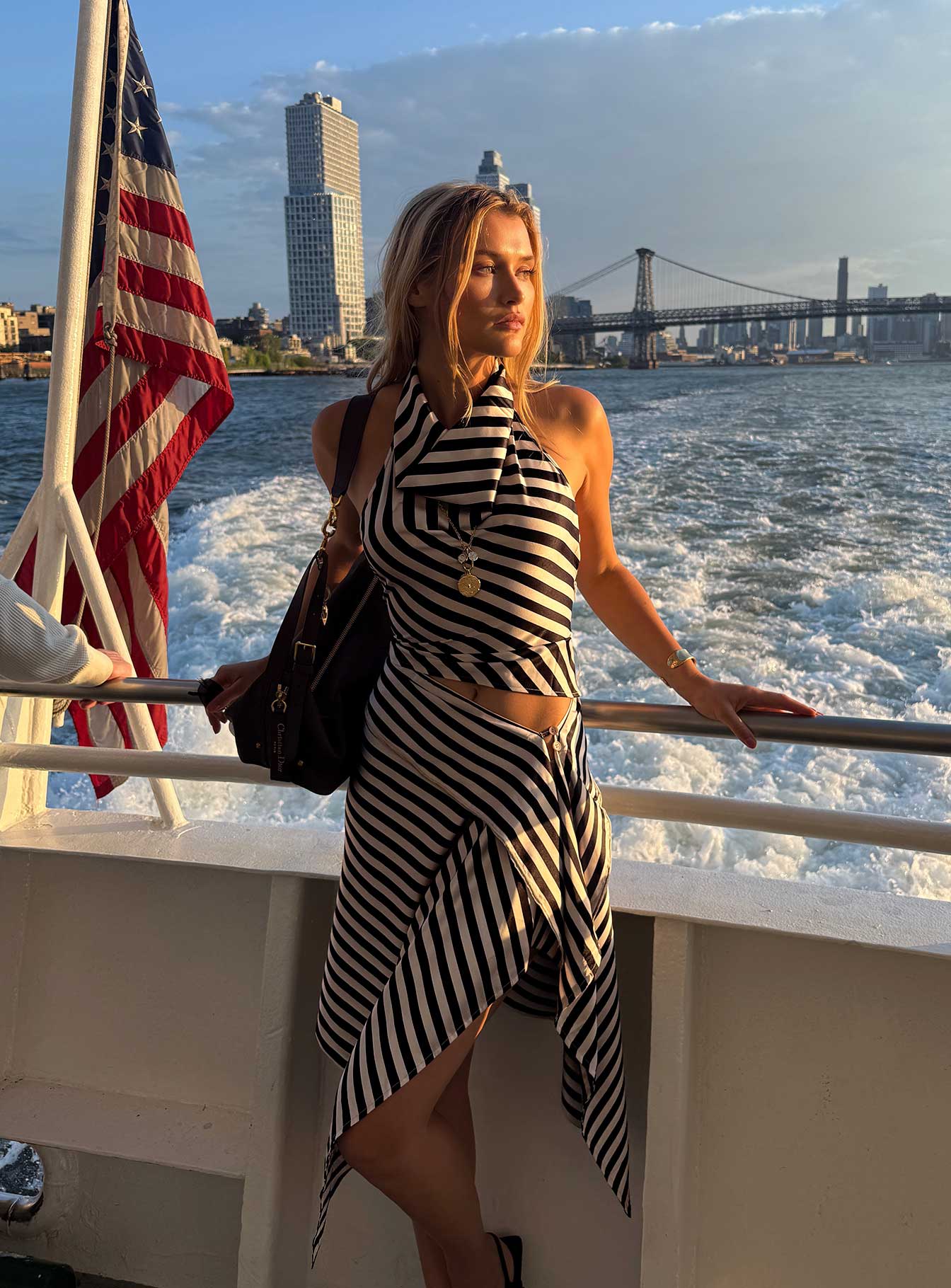 Heritage Halter Top Cream Stripe