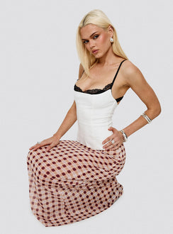 Renaissance Corset Lace Top White / Black