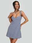 Mcbeath Mini Dress Navy Check