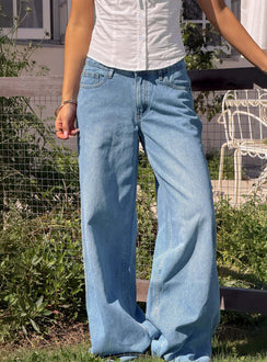 Ramos Low Rise Jeans in Hellblau