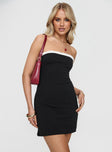 Thiers Strapless Mini Dress Black