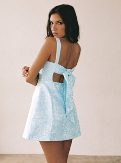 Asterie Bow Detail Mini Dress Blue