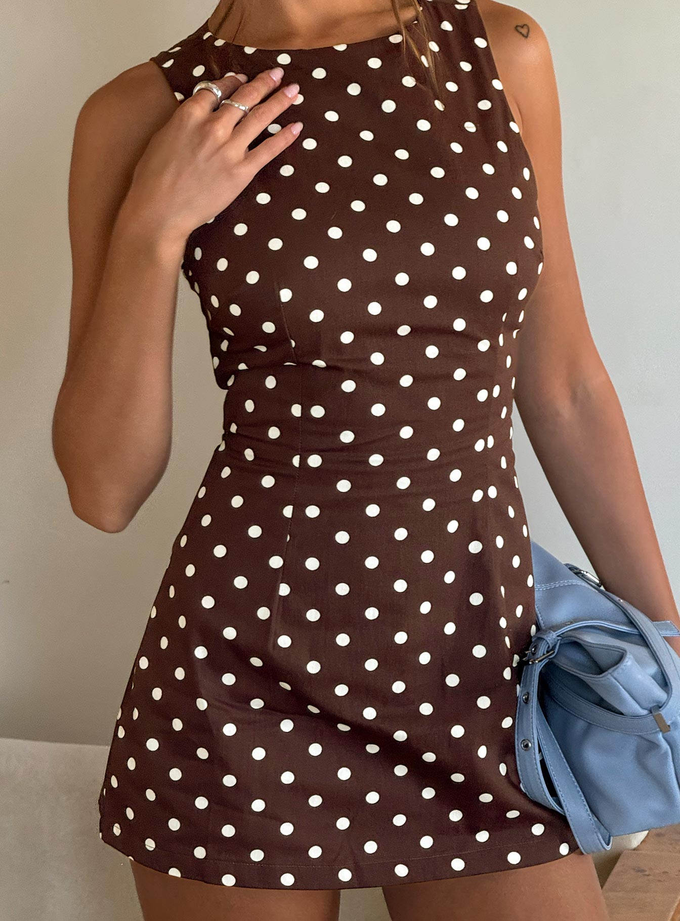 Yumiko Romper Brown Polka Dot
