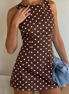 Yumiko Romper Brown Polka Dot