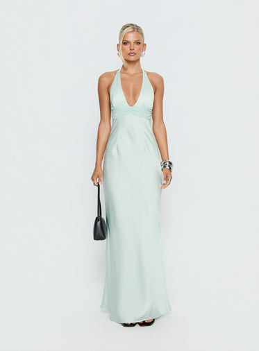 color sage green dress Sage Green Tulle Long Square Neck Illusion Prom Dress