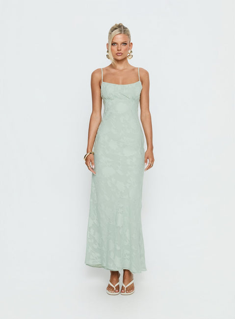 Avienna Maxi Dress Sage Burnout