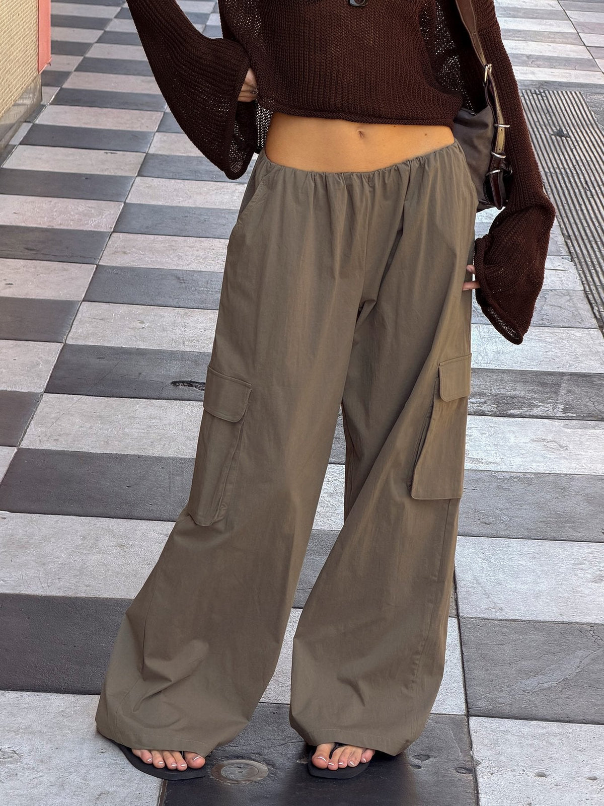 Lunea Concealed Waistband Cargo Trousers Charcoal