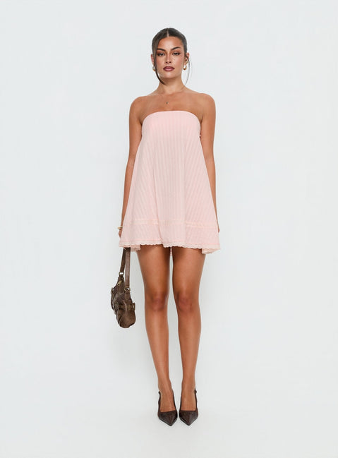 Gypsea Bandeau-Minikleid Light Pink