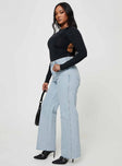 product Princess Polly High Waisted  Arlington Straight Leg Denim Jeans Light Wash Tall