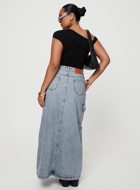 product McGuane Denim Midi Skirt Princess Polly  Maxi 