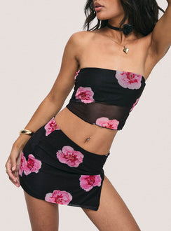Corella Set Black / Pink Floral