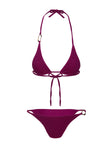 Aimi Glitter Triangle Bikini Top Purple