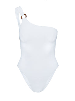 One Piece One shoulder design, tort ring at shoulder, ribbed material, high cut leg, cheeky cut  Good stretch, fully lined 