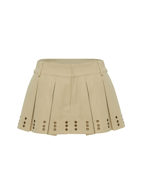 product Princess Polly Alinzia Eyelet Skort Beige Mini Skirts 