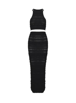 Alizeh Crochet Set Black
